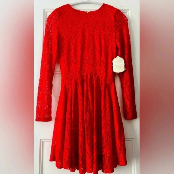 NWT Altar'd State Red Lace Dress - Picture 1 of 5